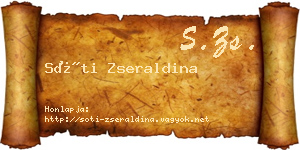 Sóti Zseraldina névjegykártya